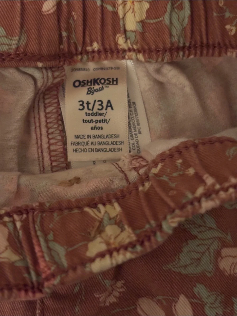 OshKosh B'gosh Rust Floral Girls' Shorts